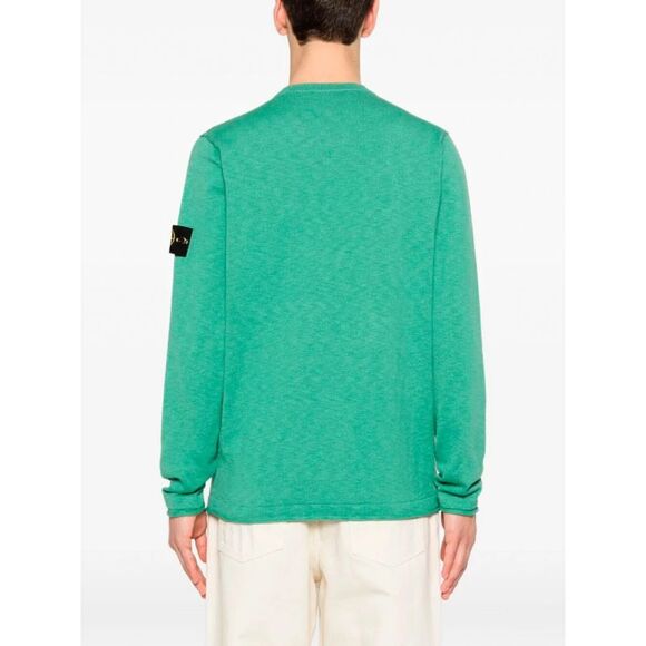 Stone Island Men Stocking Stitch Organic Cotton Nylon Crewneck - Picture 5 of 5